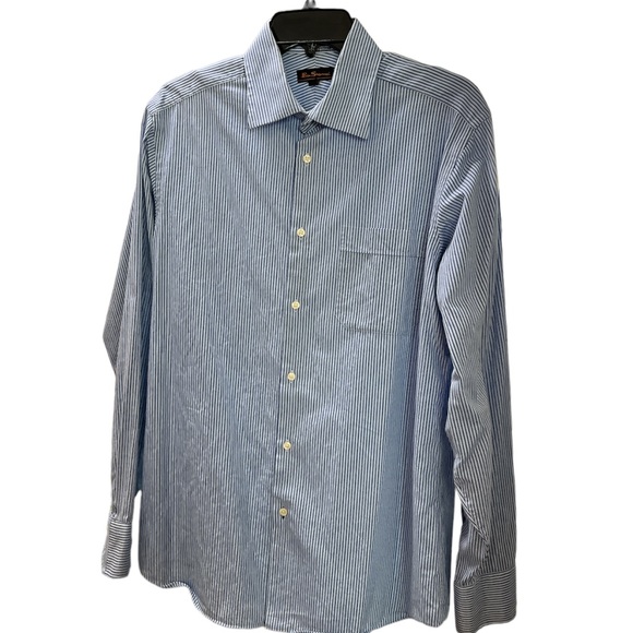 Ben Sherman Men’s button down shirt light blue with blue stripes 15.5 34… - Picture 1 of 16